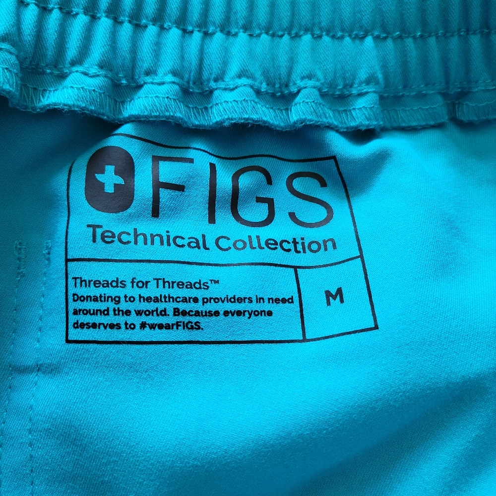 Four Pair of Figs Bottoms. Teal. ALL Medium. All the same style. 4 pairs!